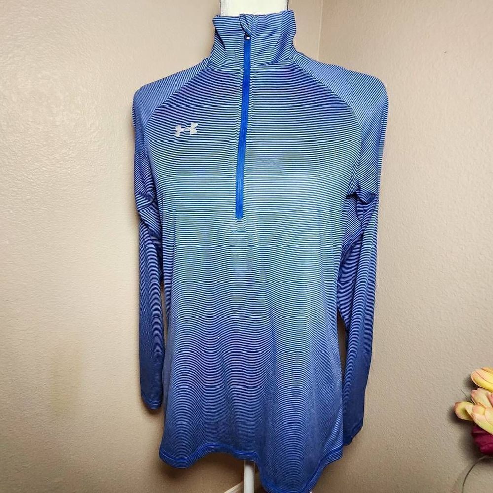 Under Armour Stripe Tech 1/4 Zip Long sleeve Shirt Size S